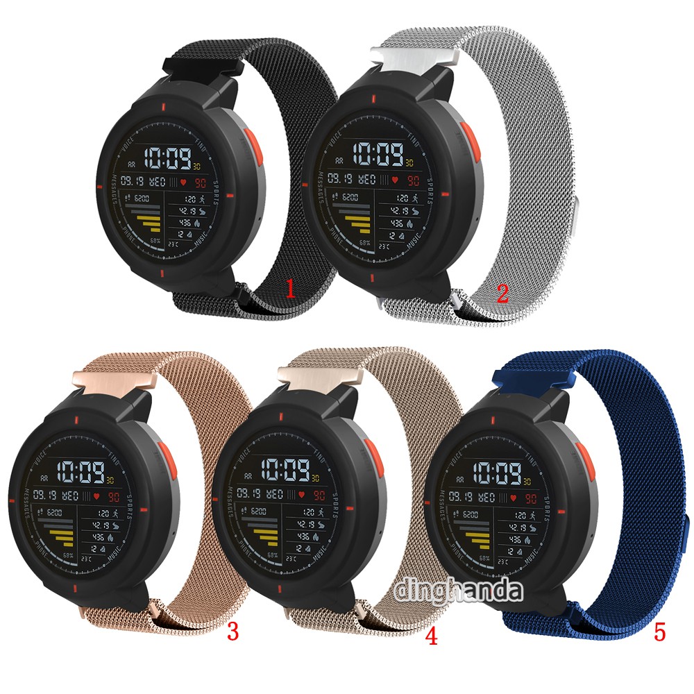 Dây đeo Milanese bằng thép không gỉ dành cho đồng hồ thông minh Huami Amazfit Verge Lite