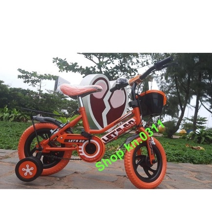 Xe đạp trẻ em 2 bánh LET'S GO cho bé trai,gái 2-3-4-5 tuổi Size 12-14inch