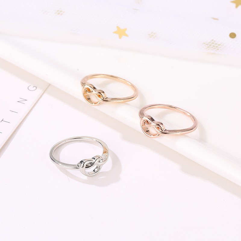 Cute Rose Gold Button Design Ring