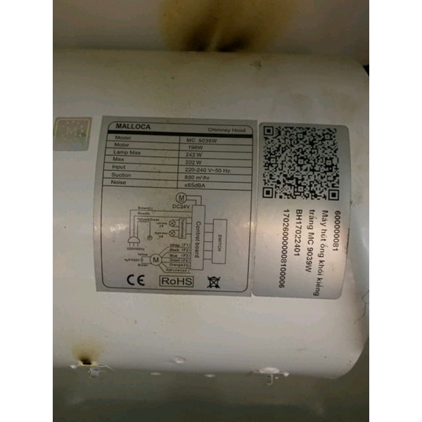 2 vỉ than máy hút mùi Malloca MC9039W/9039B