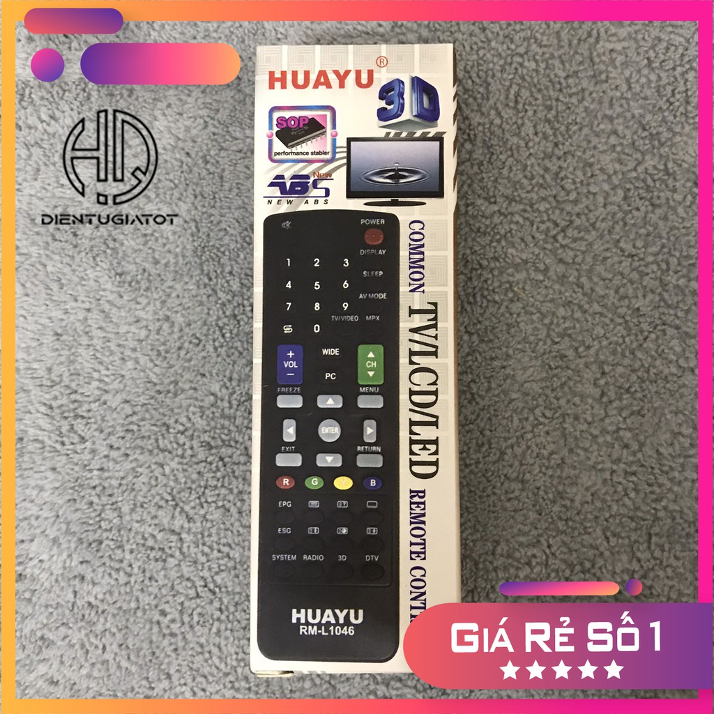 ⚡LOẠI 1⚡GIÁ GỐC⚡BH 3 THÁNG⚡REMOTE ĐIỀU KHIỂN TIVI SHARP LCD LED THƯỜNG RM-L1046 HỘP