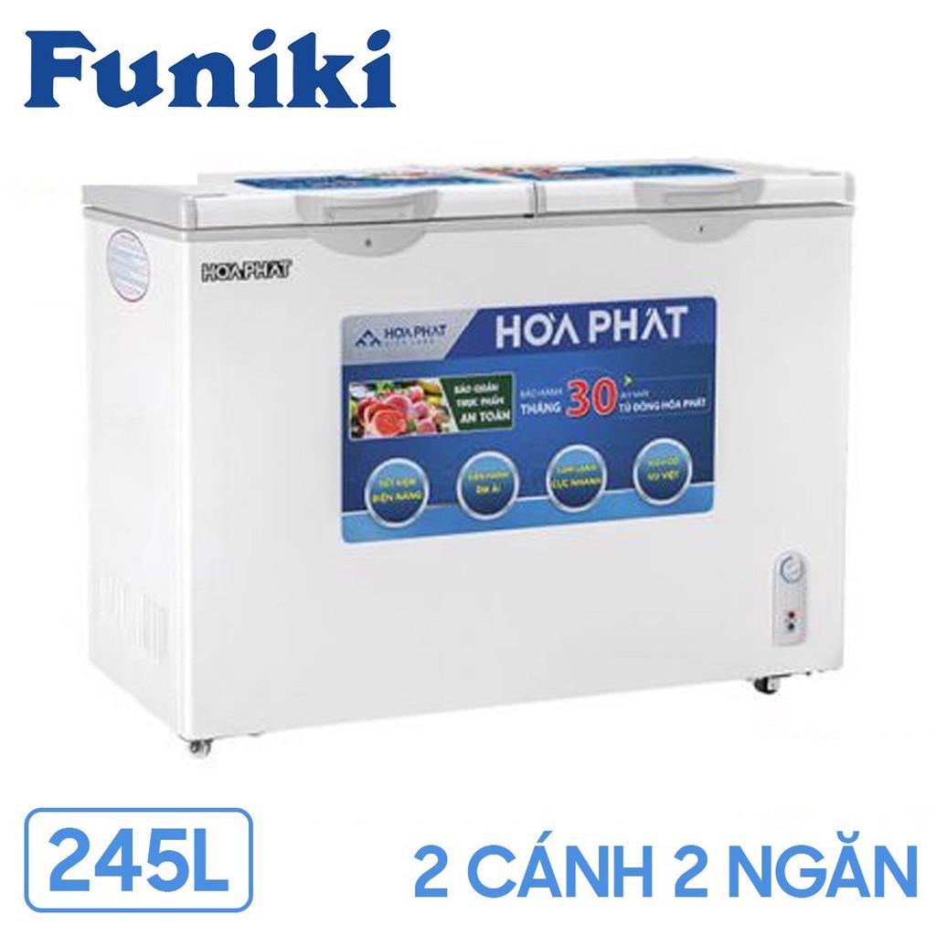 Tủ đông Hòa Phát HCF 606S2Đ2/ HPF BD6245 2 ngăn đông mát - Hàng chính hãng