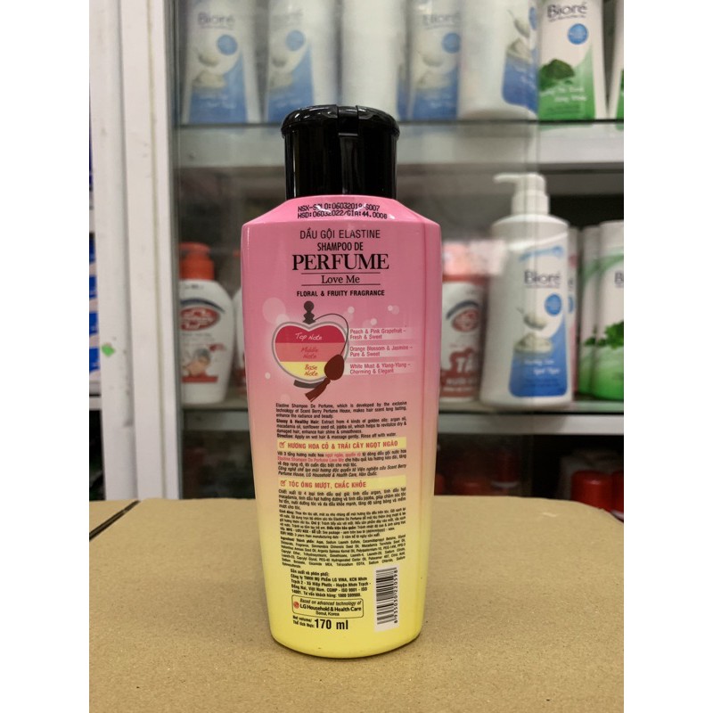 Dầu Gội Elastine Pure breeze, Kiss Rose, Love Me 170ml