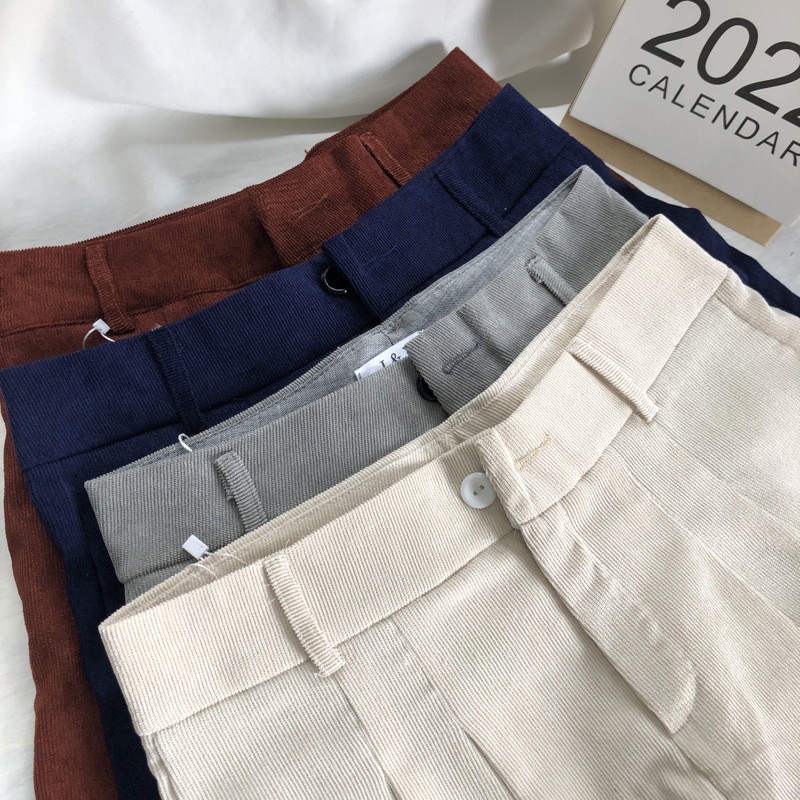 Quần Đùi Nữ Vải Nhung Gân Mềm Dày Dặn Quần Shorts mã 055
