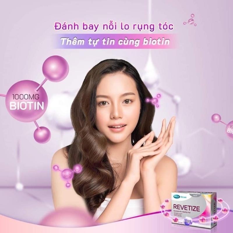 Viên uống REVETIZE hỗ trợ mọc tóc - Hộp 30viên ,Viên uống bổ sung vitamin giảm rụng tóc nuôi dưỡng tóc chắc khỏe