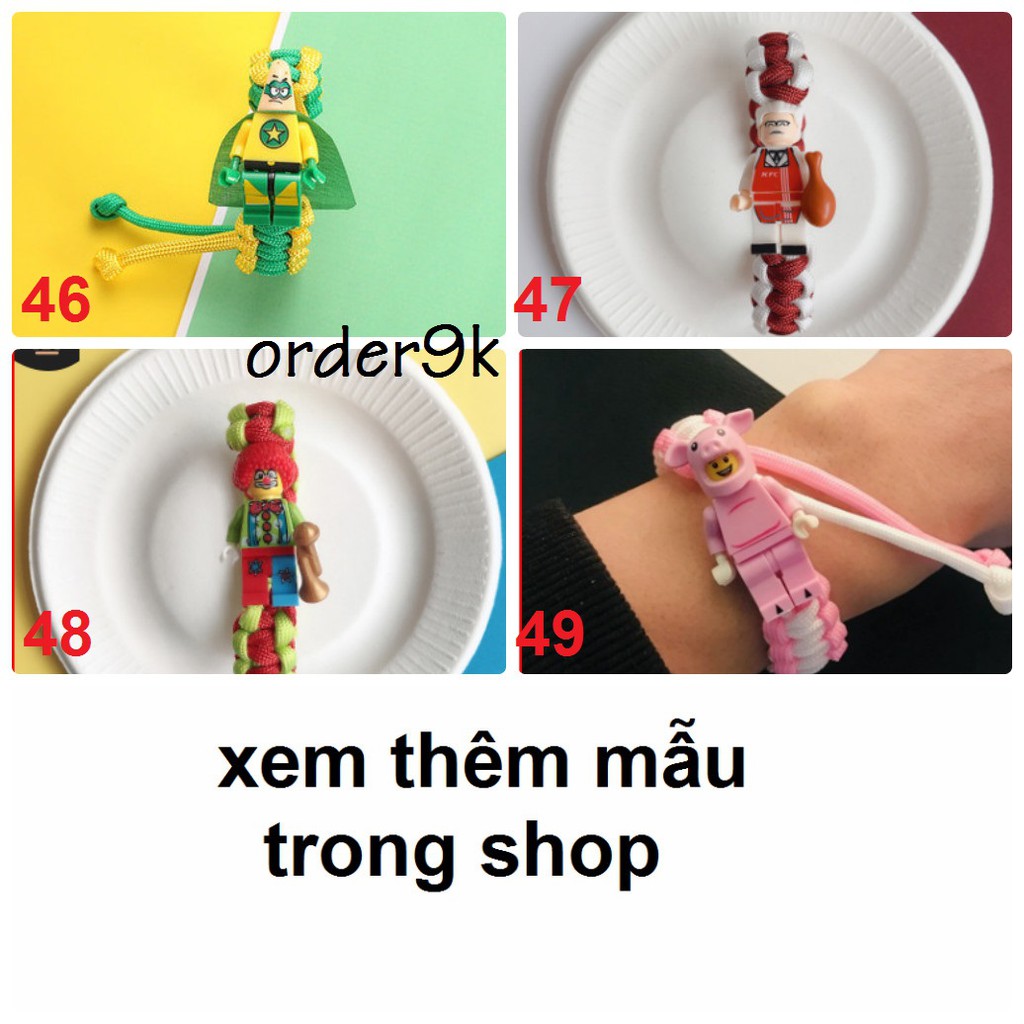 (37 mẫu) Vòng tay paracord lego ulzzang hot trend 2019 mẫu 1-20