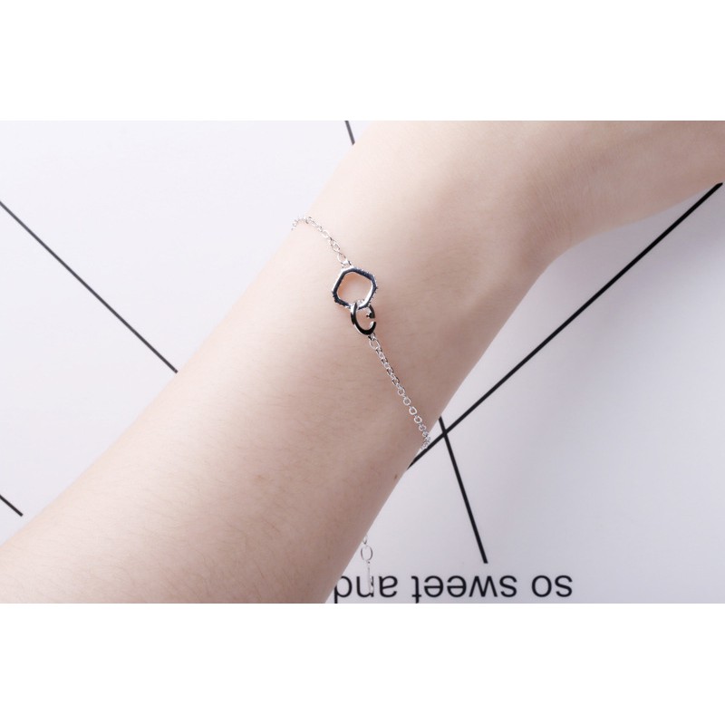 Vòng tay mạ bạc chính hãng 925 cao cấp không gỉ bền màu đẹp trang sức CINLA VT003