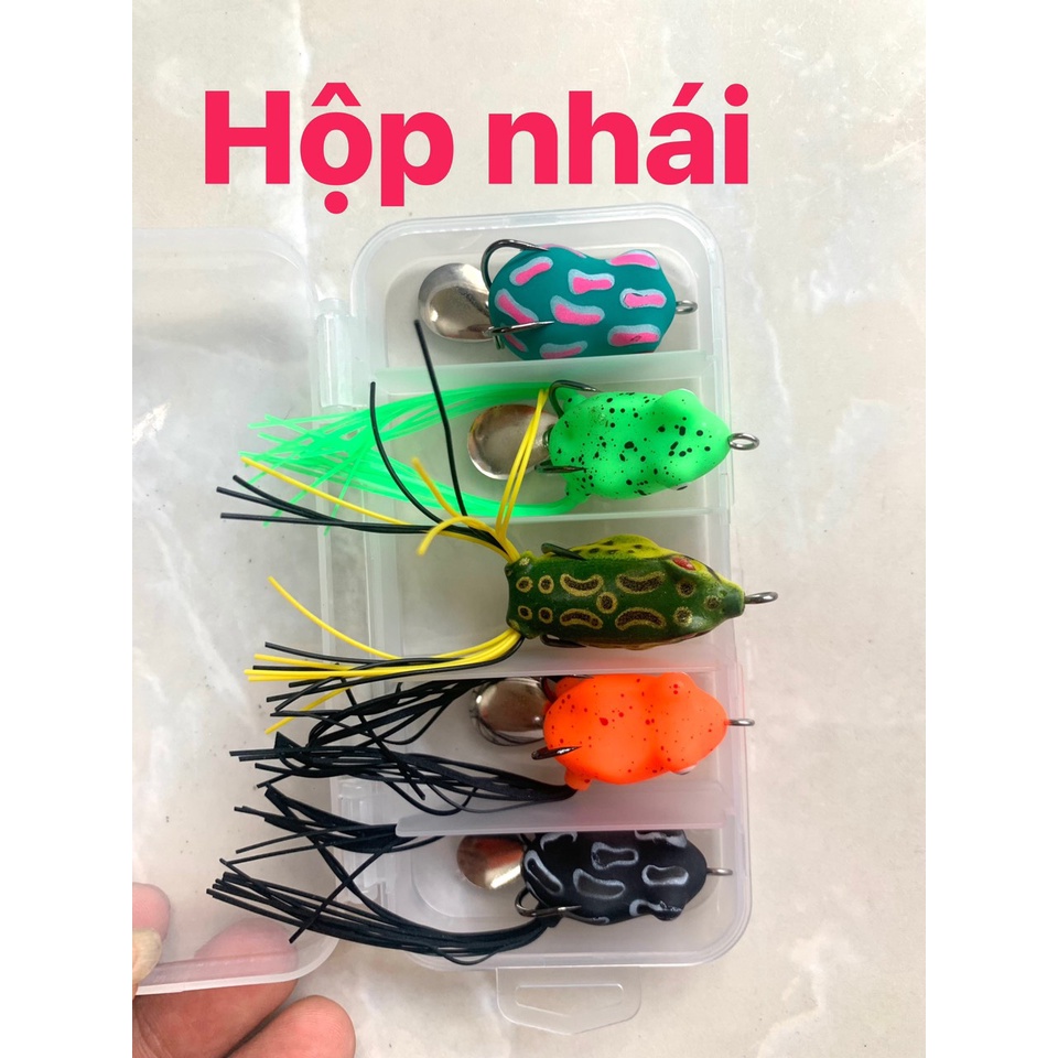 combo 5 nhái hơi siêu đẹp,Mồi nhái giả câu lure cá lóc