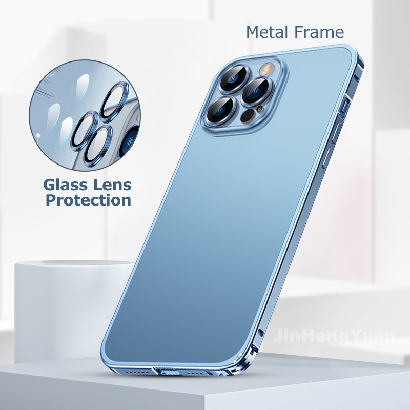 Ốp Điện Thoại Cứng Kiểu Khung Kim Loại Sang Trọng Cho IPhone 13 11 12 Pro Max