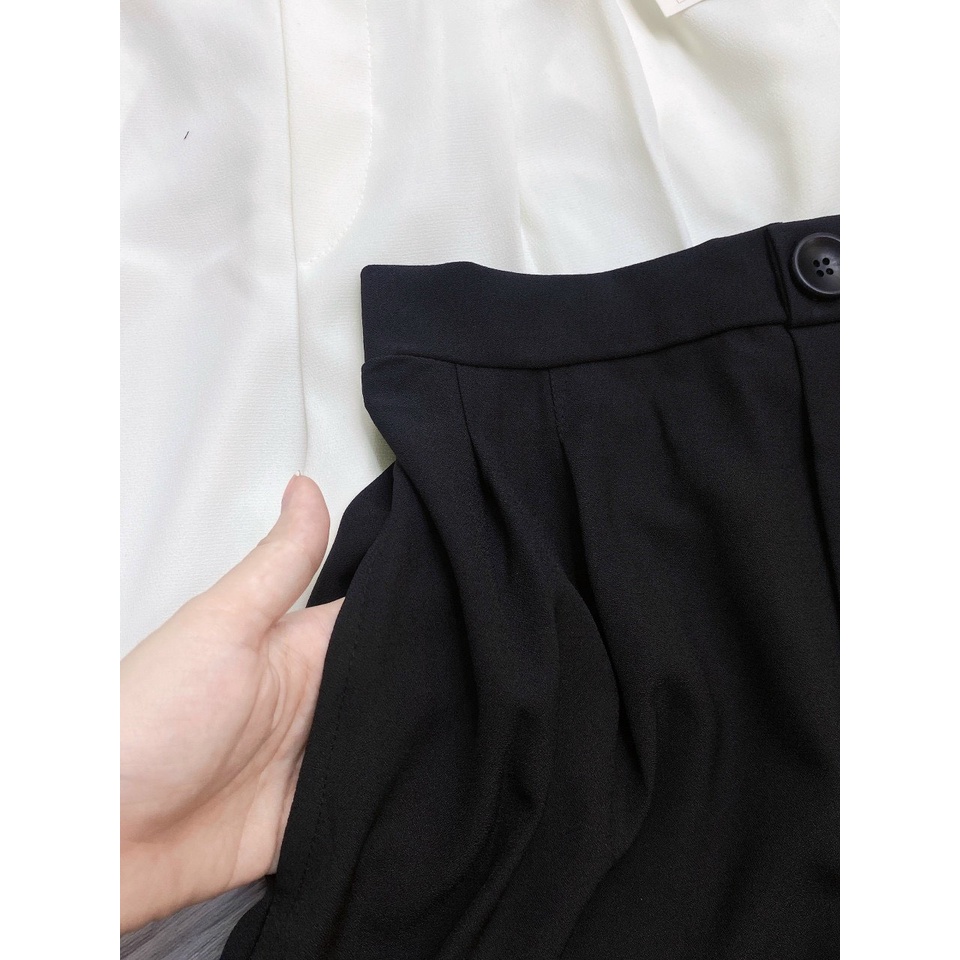 quần short vải đùi nữ chất tuyết mưa xếp ly đẹp u