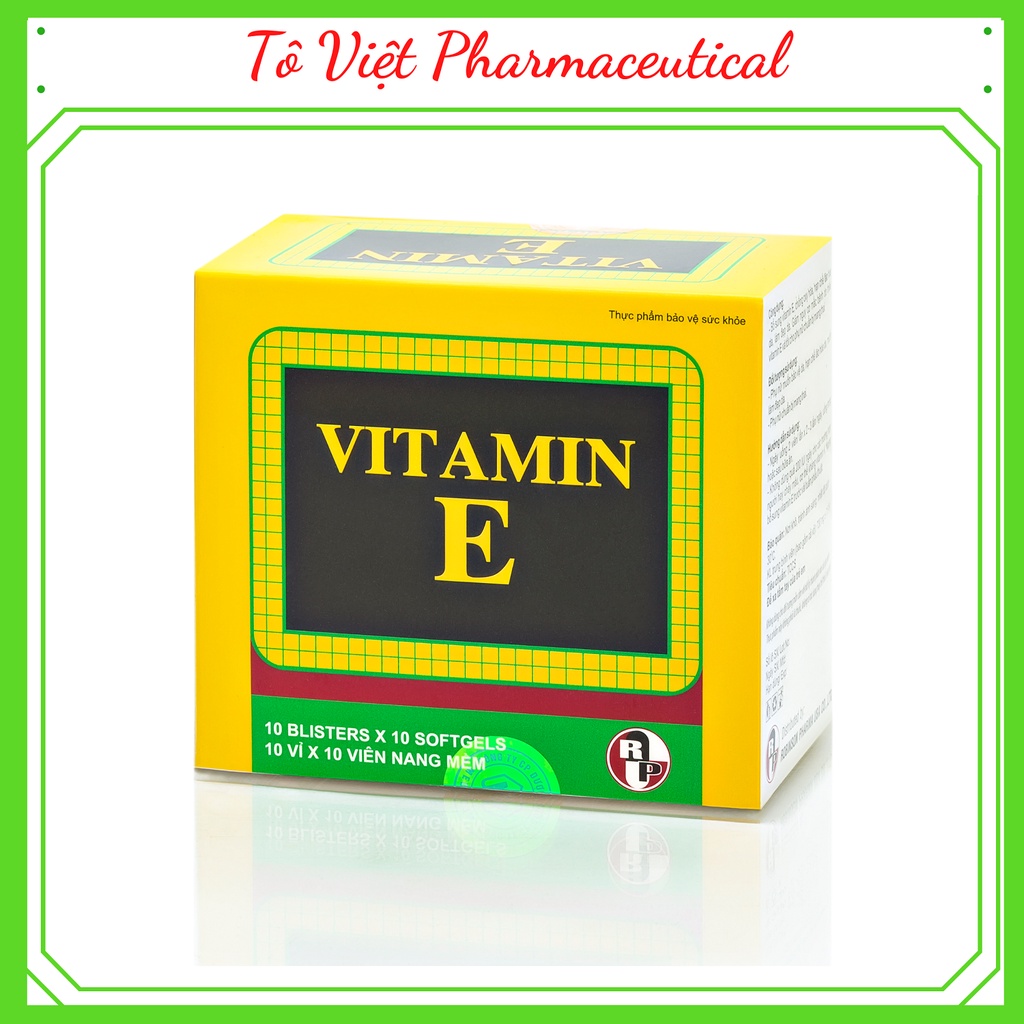 Vitamin E-Viên uống bổ sung vitamin E, đẹp da, ngăn ngừa lão hóa, tái tạo da, sáng da, chống oxy hóa (100 viên)