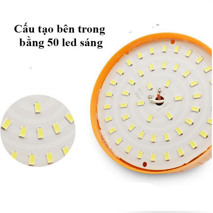 Bóng Đèn LED Sạc Tích Điện 100W Loại Bóng To Sáng Khỏe, 3 Chế Độ Sáng, Chống Nước