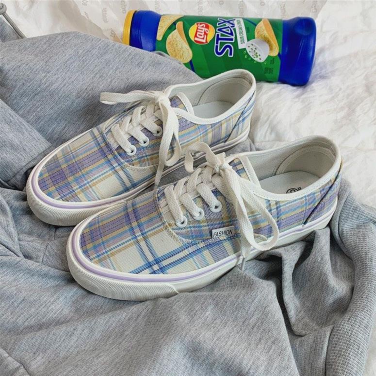 😻 Giày nữ buộc dây thời trang hàn quốc kiểu dáng vans độn đế