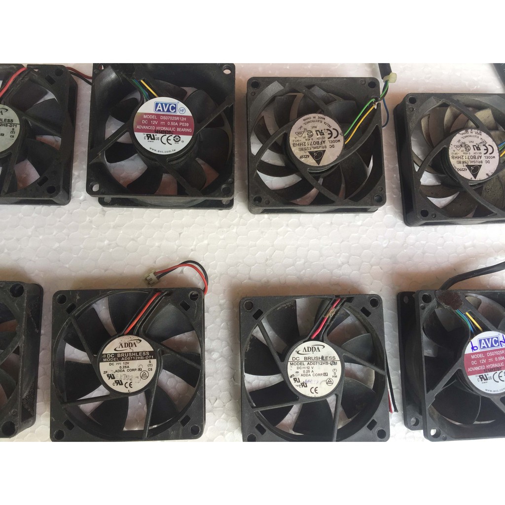 Quạt Fan 12V nhiều kích thước khác nhau Fan 4 - 5 - 6 - 7 - 8 - 9 - 12