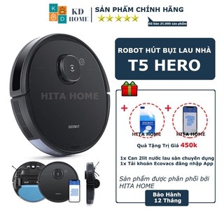 Robot hút bụi lau nhà Ecovacs T5 Hero - T5 Max chính hãng, Robot hut bui New