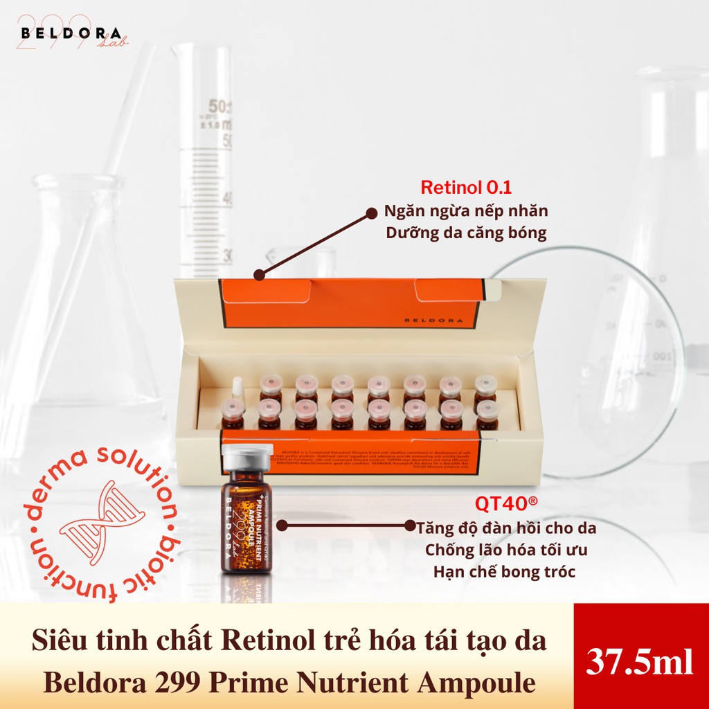 Tinh chất Retinol Beldora 299 Prime Ampoule Serum trẻ hóa tái tạo da 37,5ml