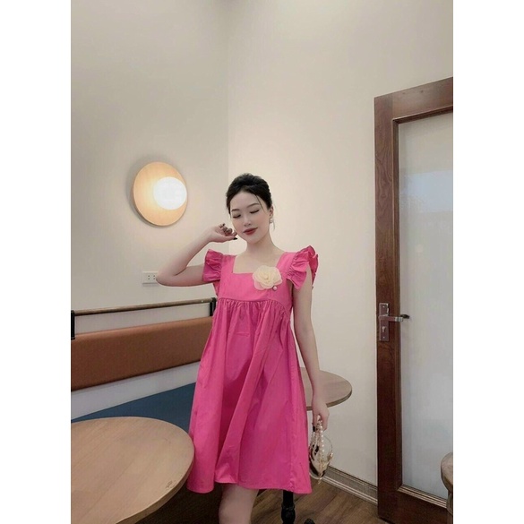 Đầm babydoll form rộng tay cánh tiên kèm tag bông hoa tiểu thư gợi cảm giá rẻ | BigBuy360 - bigbuy360.vn
