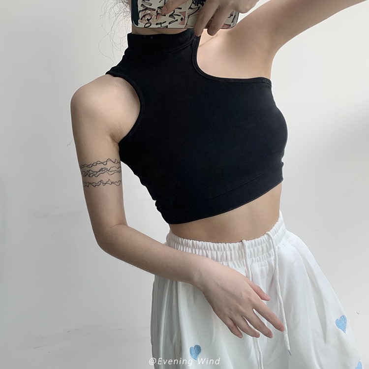 Cocory vn Áo croptop sát nách thiết kế ôm sát tôn dáng trẻ trung thời trang cho nữ