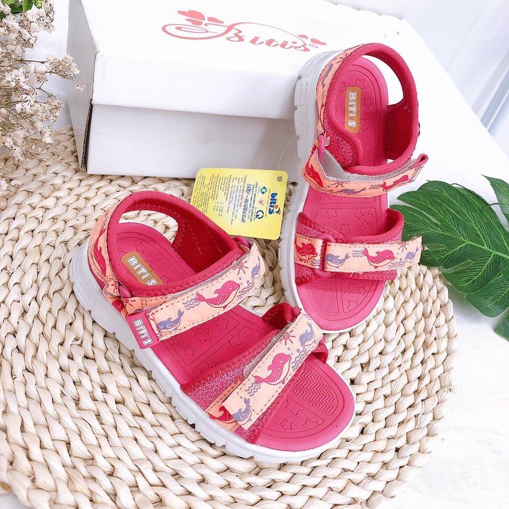 Sandal bé gái BlTIS 24-27 ❤️FREESHIP❤️ Dép quai hậu nhỉ cá heo quai dán đế siêu nhẹ DEG000500