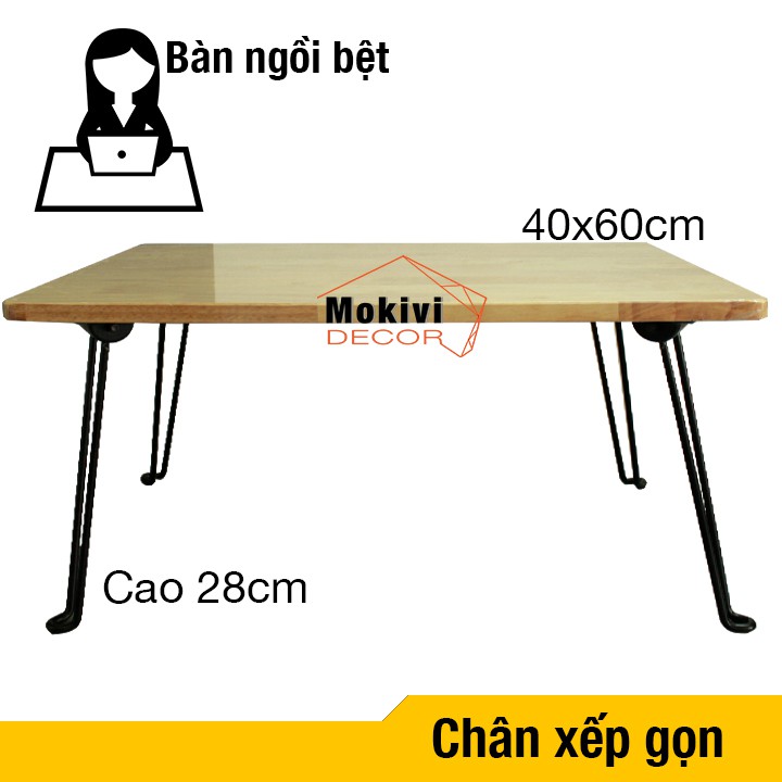 Bàn học, bàn làm việc chân xếp gọn tiện lợi 40x60 CS