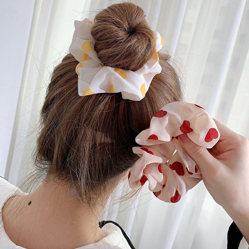 cột tóc vải scrunchies nhiều hình