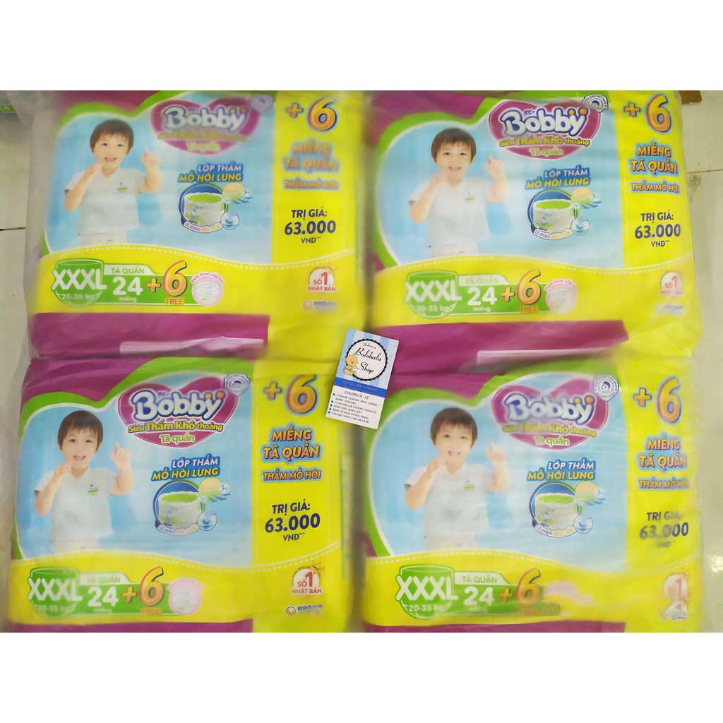 Tã Quần Bobby - Đệm Lưng Thấm Mồ Hôi XXXL22 miếng