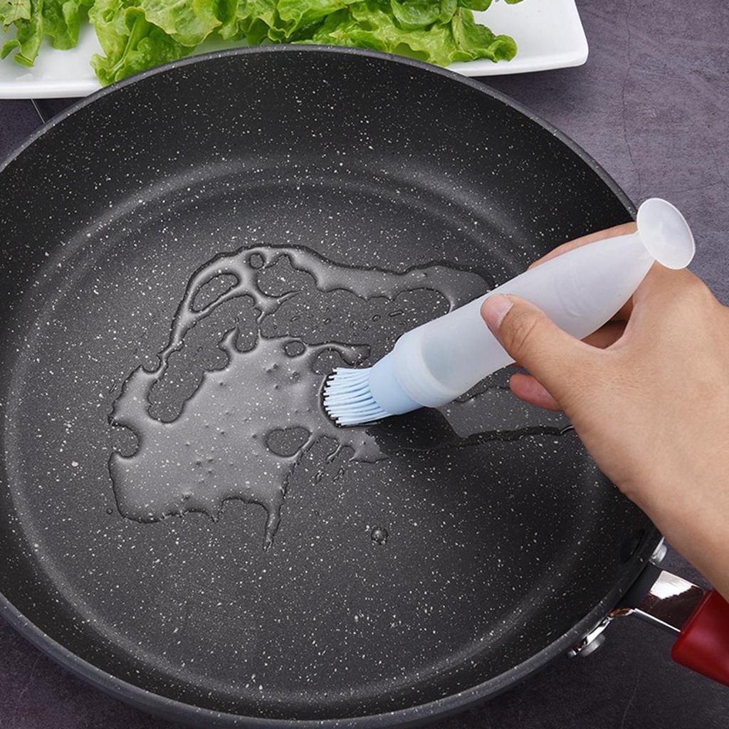 Bình Đựng Dầu Có Cọ Phết Dùng Nướng BBQ Kèm Nắp Đậy Tiện Dụng