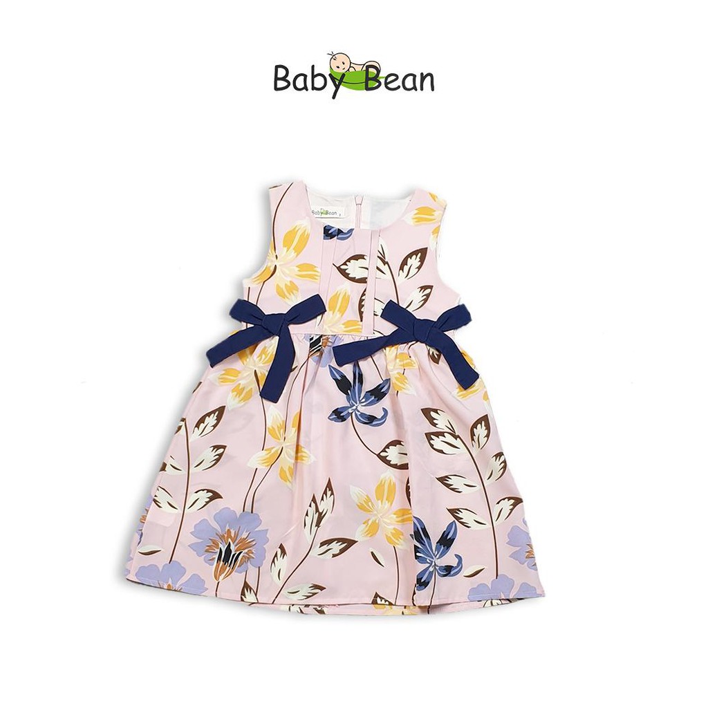 Đầm Lụa Thắt Nơ Eo Bé Gái BabyBean (8kg-35kg)