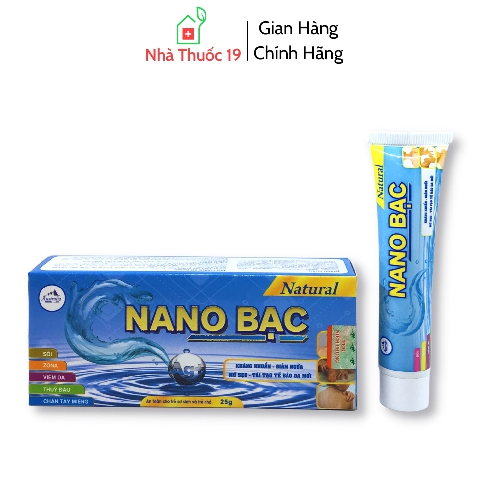 Gel Kháng Khuẩn Nano Bạc - Làm Sạch Da, Kháng Khuẩn, Giảm Các Vết Thâm Sẹo, Kích Thích Tái Tạo Tế Bào Da Mới (Tuýp 25g)