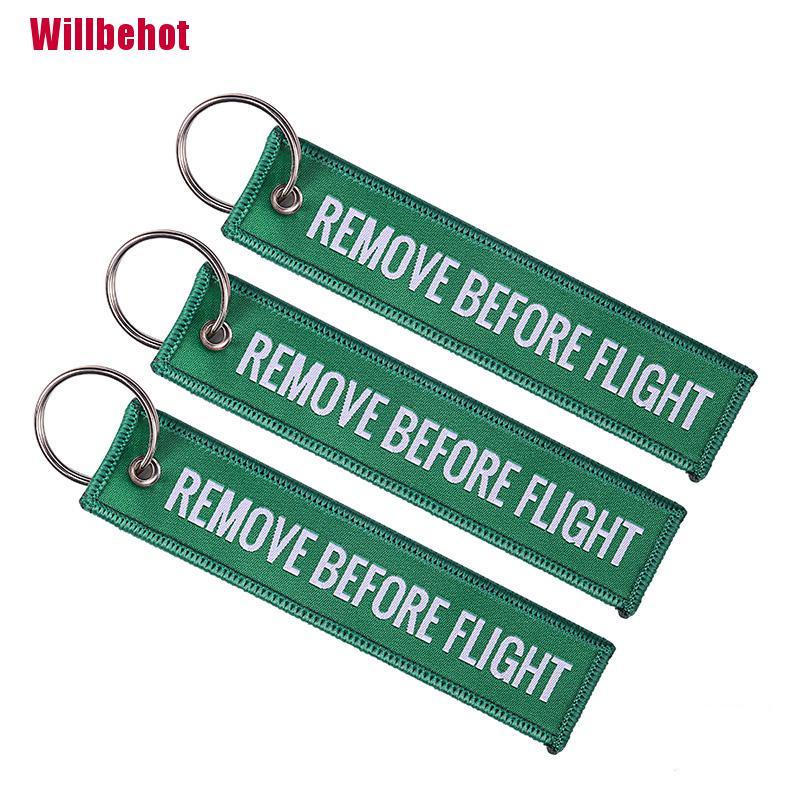 Tháo Trước Khi Bay Móc Khóa Thêu 13X