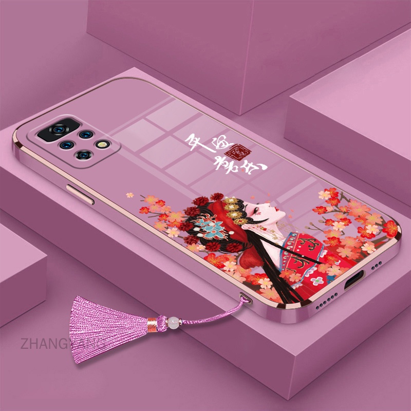 Ốp Điện Thoại TPU Silicone Mềm Mạ Điện Có Dây Đeo Cho Redmi note 11 note 11s note 11 pro