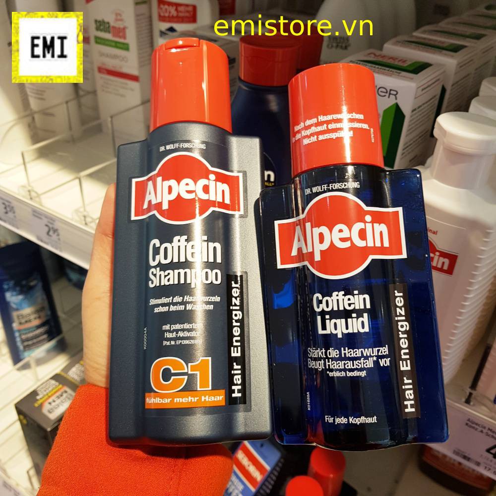 Dầu gội ngăn gàu và chống rụng tóc Alpecin Double Effect Caffeine, C1 Đức 200ml [CÓ BILL ĐỨC] - Hàng nôii địa Đức