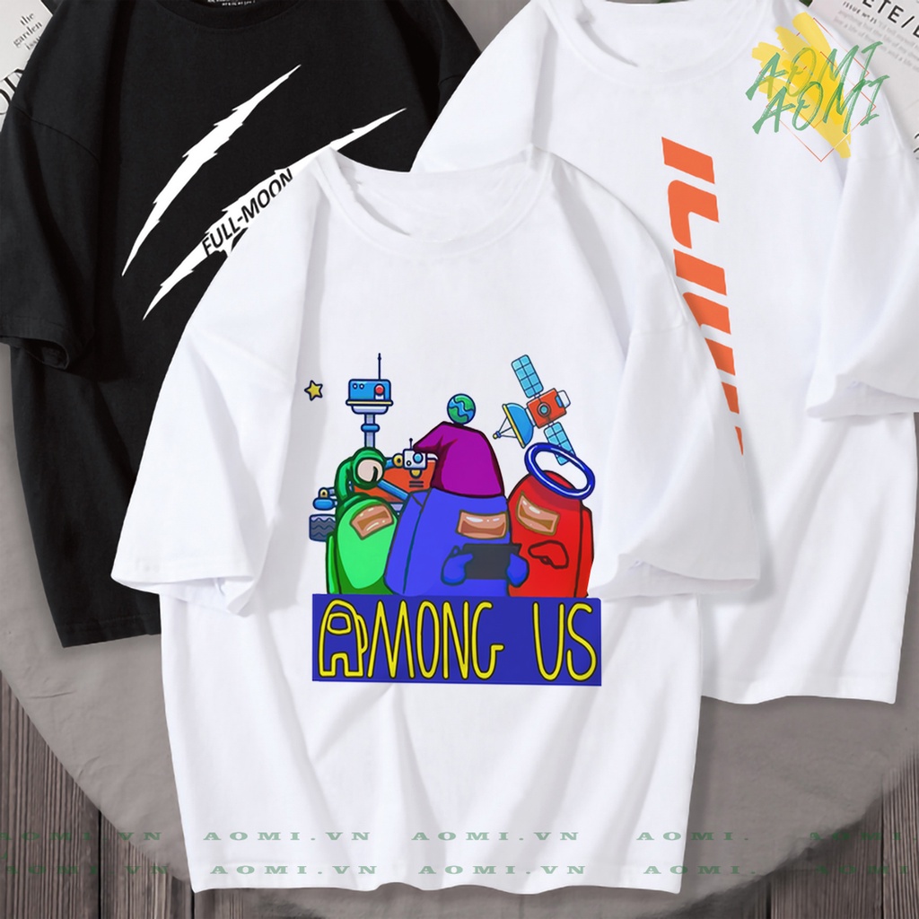 ÁO THUN UNISEX IN HÌNH GAME AMONG US PLAY TEAM IMPOSTOR TAY NGẮN TAY LỠ SIÊU HOT