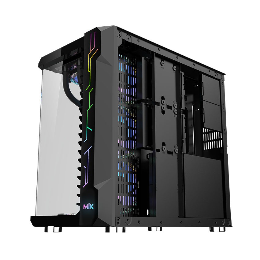 VỎ CASE MÁY TÍNH MIK LV07 RGB KÍNH CƯỜNG LỰC (ĐEN - TRẮNG - HỒNG)