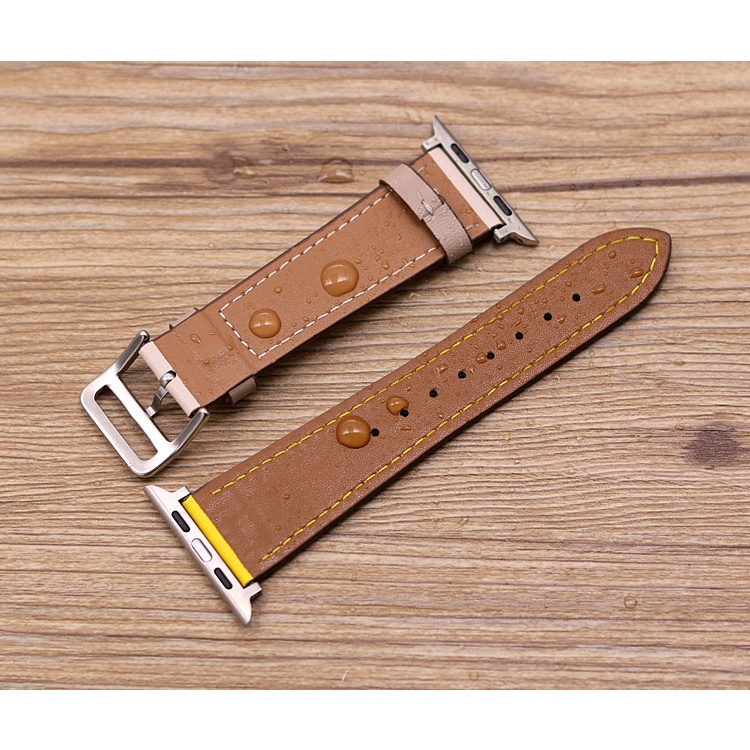 Dây da Apple Watch SE series 6 5 4 3, dây đồng hồ thông minh T500, HW12