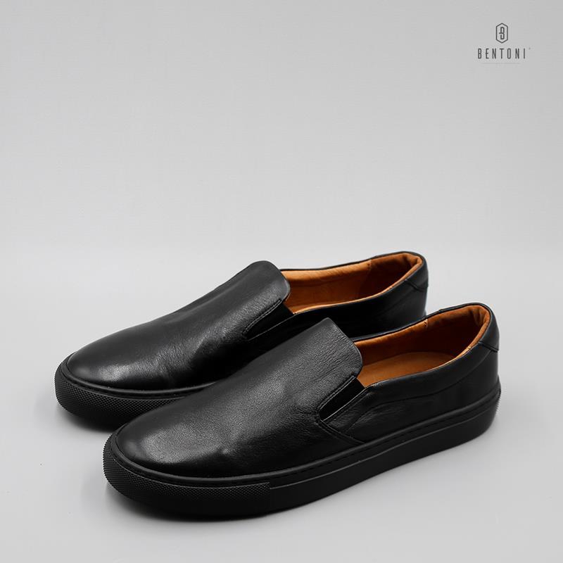 Giày lười nam hàng hiệu Basic Slip-on êm chân,tăng chiều cao da thật sang trọng bền bỉ BENTONI