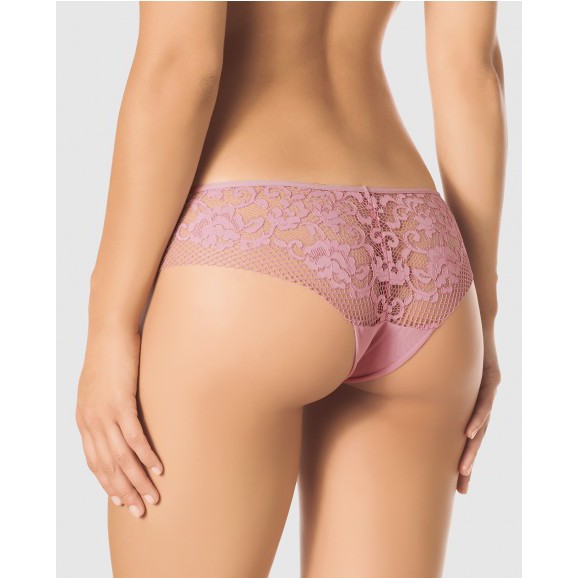 Quần lót ren Brazilian xách tay Lasenza màu Faded Plum Q622