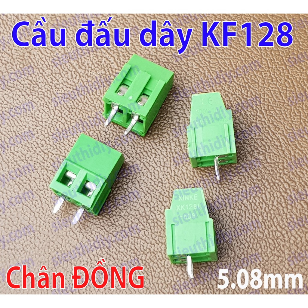 Cầu đấu KF127/KF128/KF103 chân Đồng cho PCB