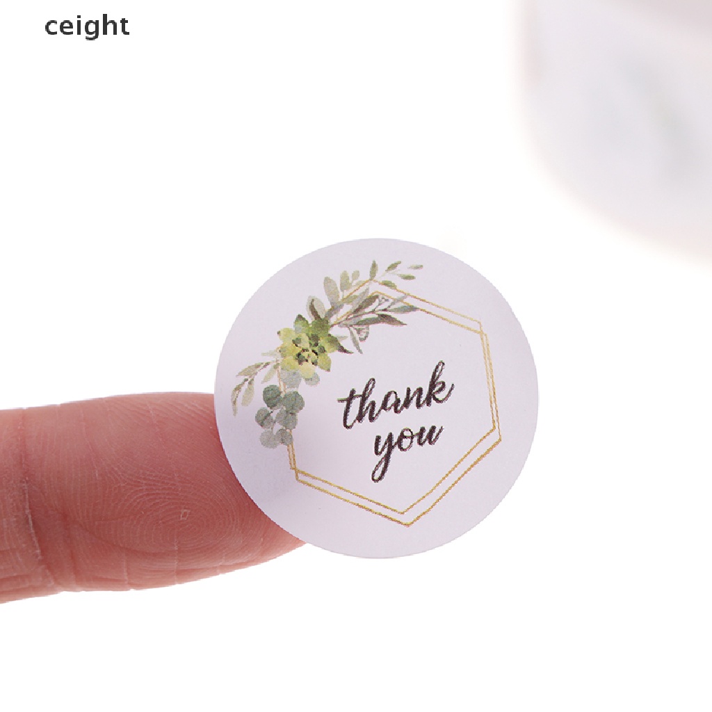 Cuộn 500 Miếng Dán Niêm Phong Bao Bì In Chữ Thank You Độc Đáo Tiện Dụng