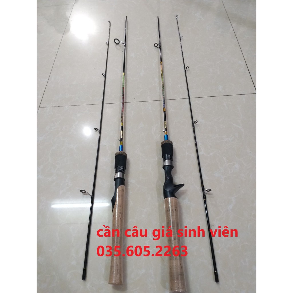 Cần câu lure suối UL 1m68 máy đứng máy ngang