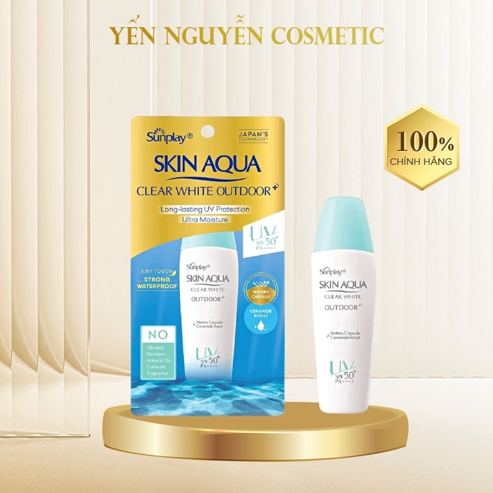 Gel Chống Nắng Sunplay Skin Aqua Cho Vận Động Mạnh 30g Clear White Outdoor SPF50+ PA++++