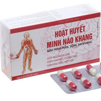 Hoạt huyết Minh Não Khang viên uống – Hỗ trợ lưu thông máu, an thần (Hộp 30 viên)