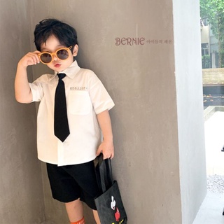 Set sơ mi kèm cà vạt cho bé trai