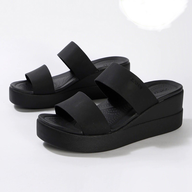 Dép cao gót, dép Lê cao 7p nhựa mềm Brooklyn êm mềm nhẹ