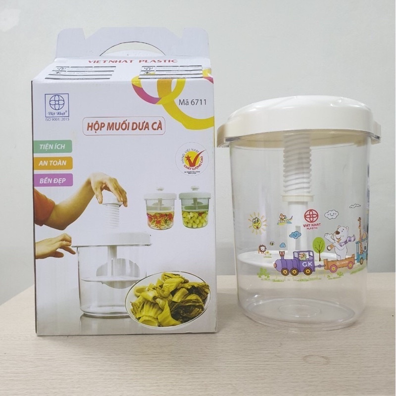 Hộp muối dưa cà 5 lít nhựa Việt Nhật cao cấp
