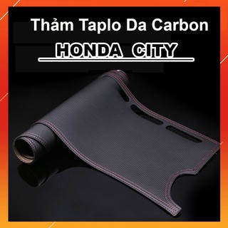 Hình ảnh Thảm Taplo Xe Honda City đời 2014 đến 2023 Da Vân Carbon Hàng Cao Cấp Có Chống Trượt.