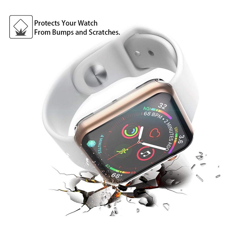 Ốp Dẻo Bảo Vệ Màn Hình Cho Đồng Hồ Thông Minh Apple Watch VS Dây Cao Su Series 7/6/5/SE/4/3/2/1 Size 38-40-41-42-44-45mm