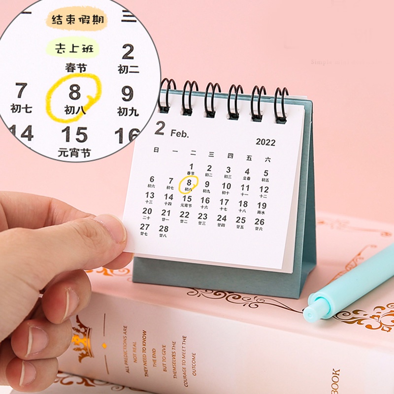 Lịch để bàn mini năm 2022 sử dụng tiện lợi