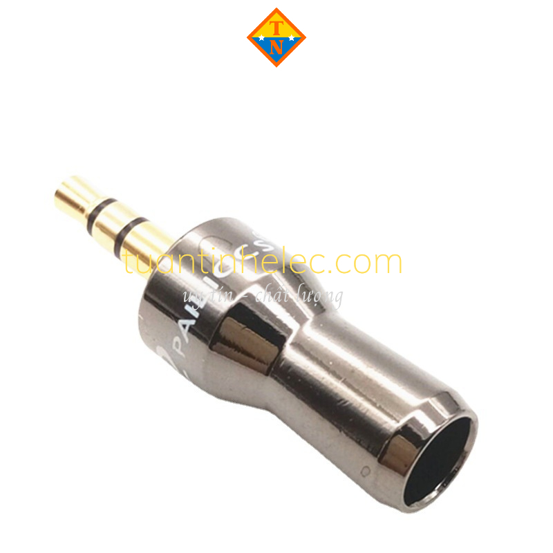 Giắc cắm âm thanh đực 3.5mm stereo vỏ kim loại, đầu mạ vàng # phụ kiện âm thanh