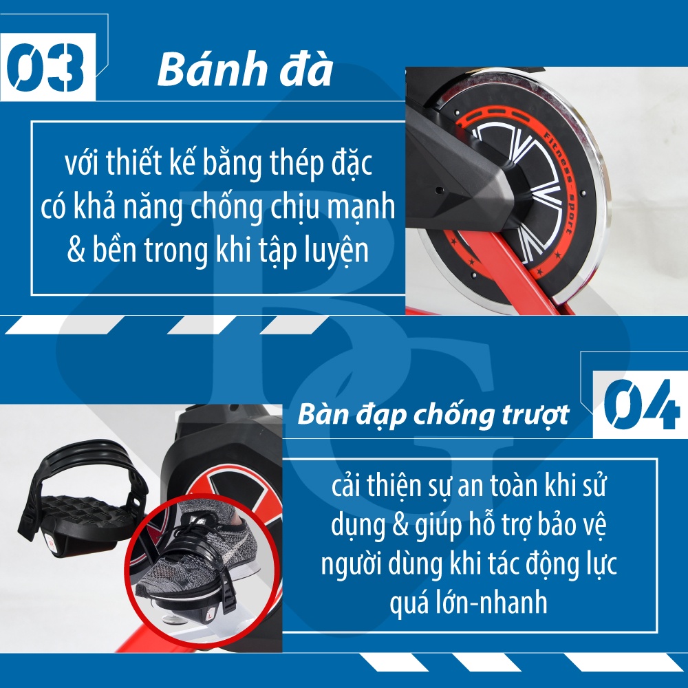 Xe đạp tập gym King Sport BK-5806 tặng má phanh dự phòng + đo nhịp tim + đồng hồ 6 chỉ số + bình nước, bảo hành xe 2 năm